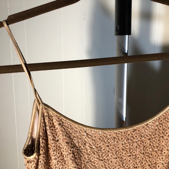 BLACKTIE, OLEG CASSINI , GOLD SEQUIN NET - Picture 9 of 10